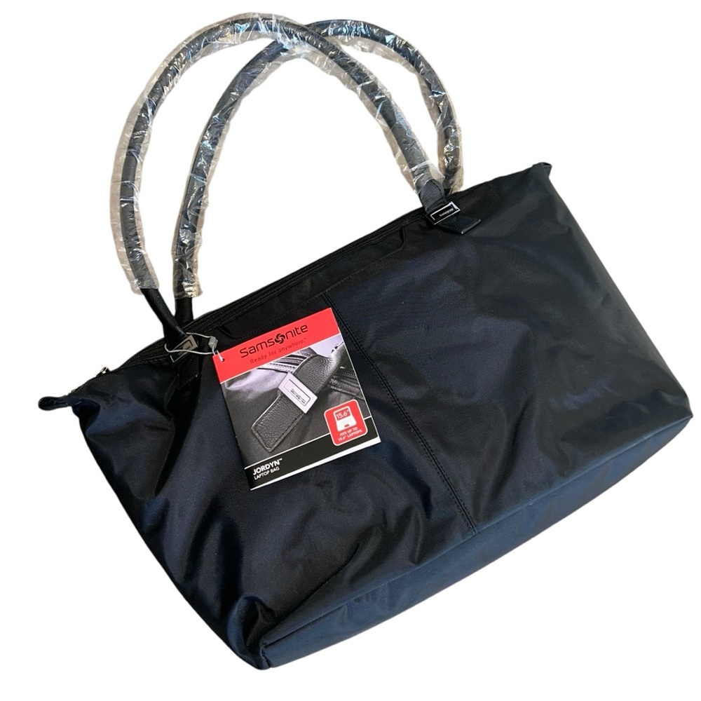 NEW Samsonite Black Canvas Laptop Computer Bag Travel Case Electronic Accessory!